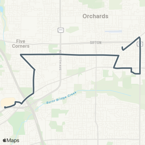 C-TRAN Orchards map