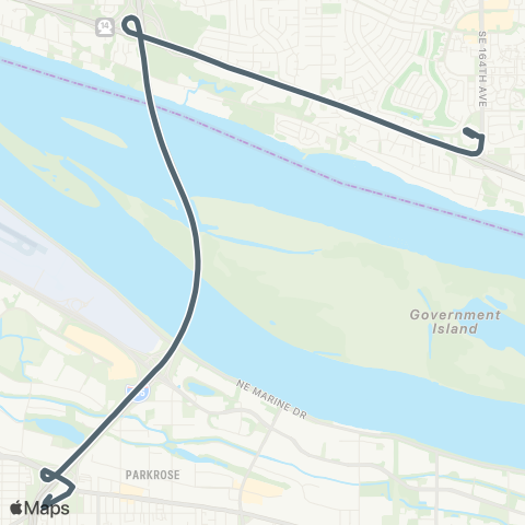 C-TRAN Parkrose Regional map