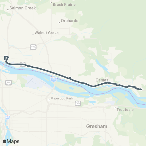 C-TRAN SR 14 map