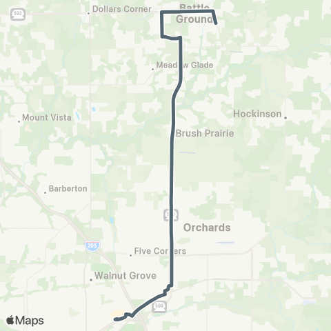 C-TRAN Battle Ground map