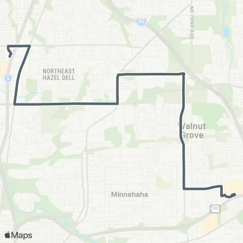 C-TRAN 78th Street map