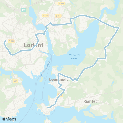 CTRL Scolaires Port-Louis Perception - Lorient Uni - Lorient St-Jo / la Paix map