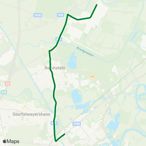 CTS Hoenheim Gare-Reichstett / Vendenheim / EcoParc Rhénan map