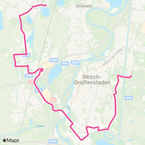 CTS Campus d'Illkirch - Lingolsheim Alouettes map