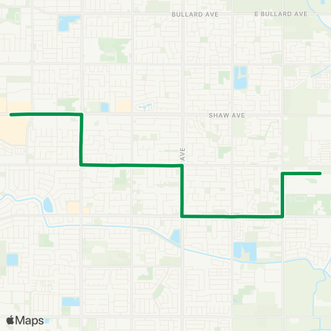 Clovis Transit Stageline Route 70 map