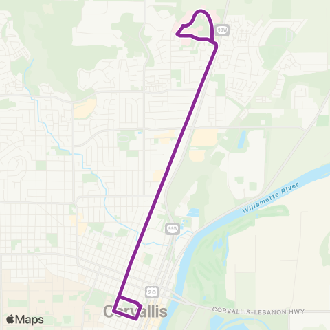 Corvallis Transit System 9th St / Hospital map