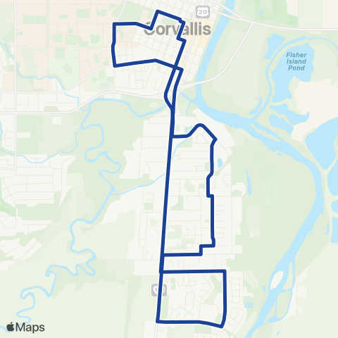 Corvallis Transit System South Corvallis / Western / Osu map