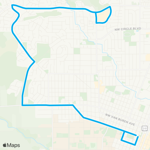 Corvallis Transit System Witham Hill / Osu map