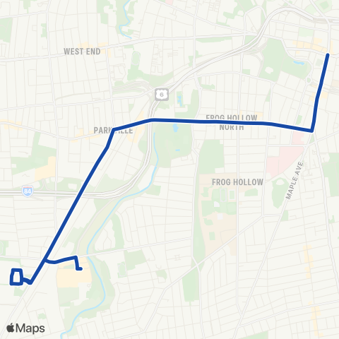 CTTransit Hartford Park St map