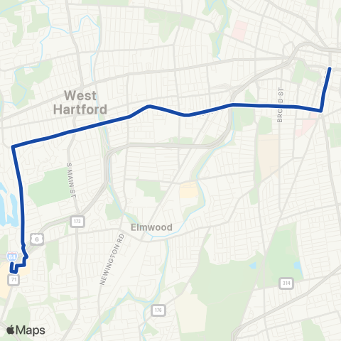 CTTransit Hartford Park St map