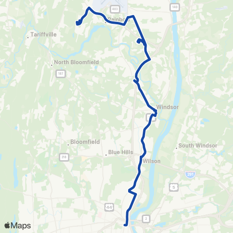 CTTransit Hartford Kennedy Rd map