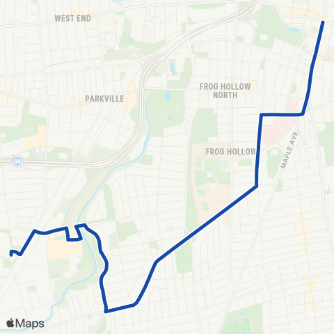 CTTransit Hartford New Britian Ave map