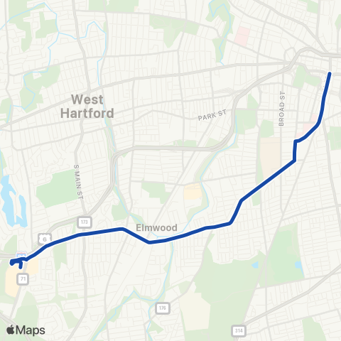 CTTransit Hartford New Britain Ave map