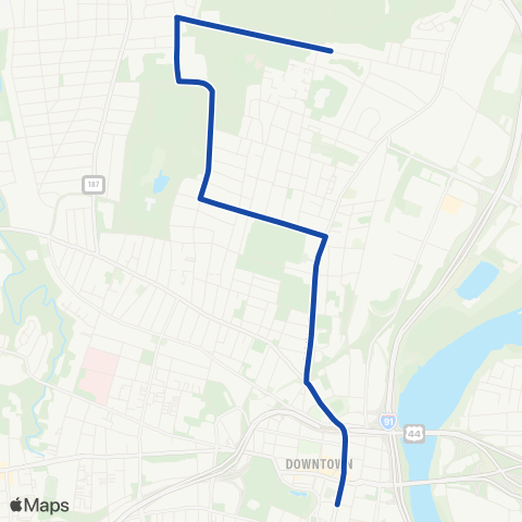 CTTransit Hartford Barbour St map