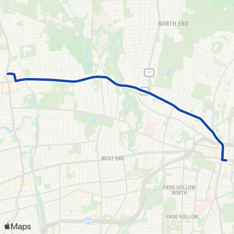 CTTransit Hartford Albany Ave map