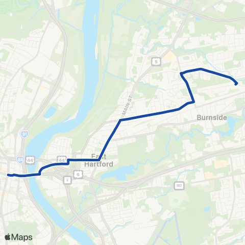 CTTransit Hartford Park Ave map