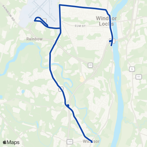 CTTransit Hartford Cheshire/Southington Express map