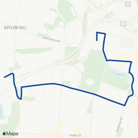 CTTransit Hartford State Capitol Shuttle map