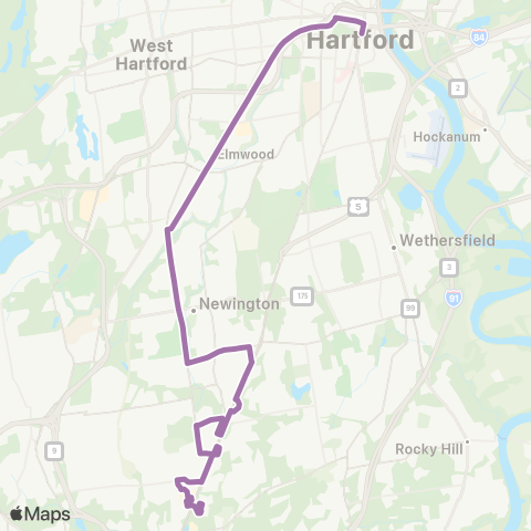 CTTransit Hartford Hartford / Berlin Tpke map