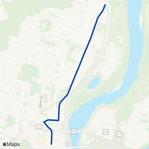 CTTransit Hartford Weston Street map