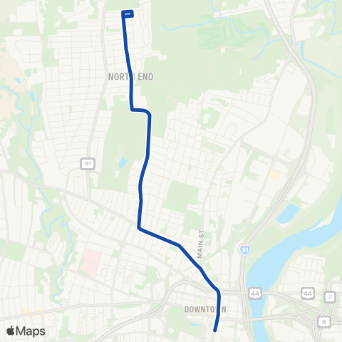 CTTransit Hartford Vine St map