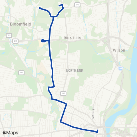 CTTransit Hartford Granby St map