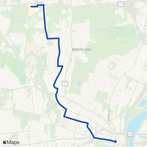 CTTransit Hartford Ashley St map