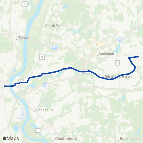 CTTransit Hartford Burnside Avenue map