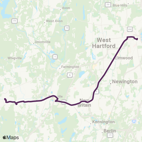 CTTransit Hartford Hartford / New Britain / Bristol map