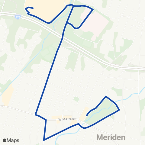 CTTransit Meriden Westfield Meriden map