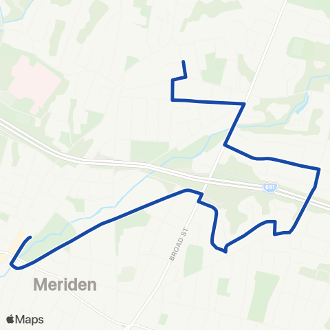 CTTransit Meriden Yale Acres map