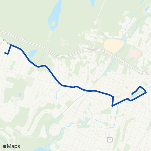 CTTransit Meriden West Main Street map