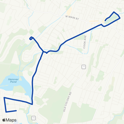 CTTransit Meriden South Meriden map