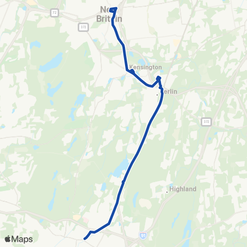 CTTransit New Britain NEW BRITAIN / MERIDEN map