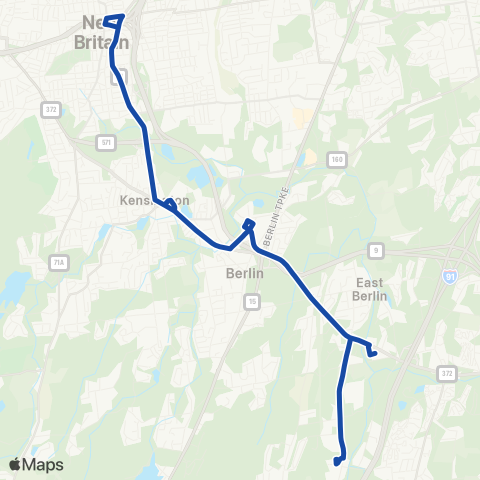 CTTransit New Britain NEW BRITAIN / CROMWELL map