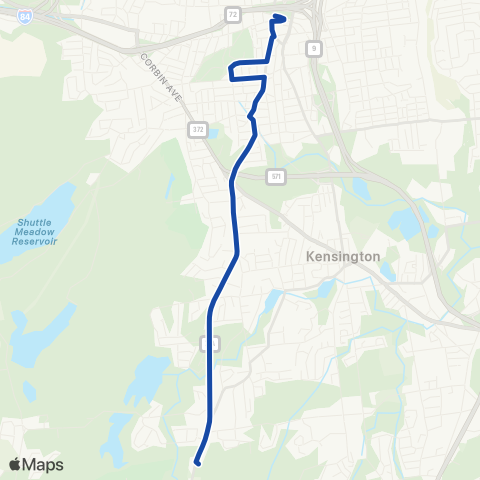 CTTransit New Britain Arch Street map