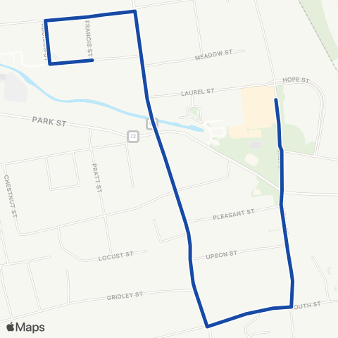 CTTransit New Britain West Street map