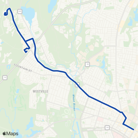 CTTransit New Haven Whalley Avenue map