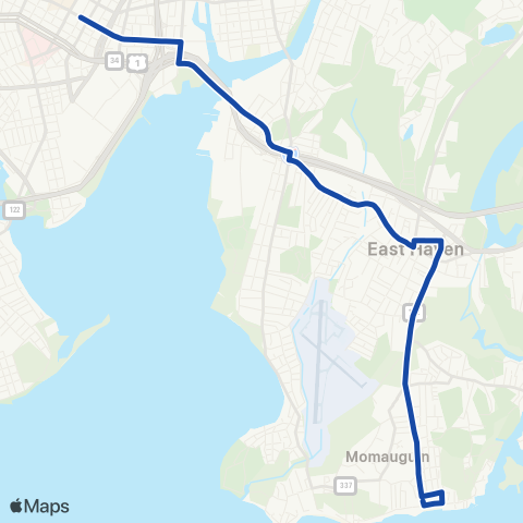 CTTransit New Haven New Haven / East Haven map