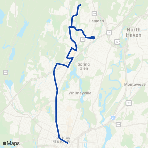 CTTransit New Haven Dixwell Avenue map