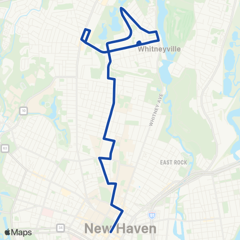 CTTransit New Haven Winchester Avenue map