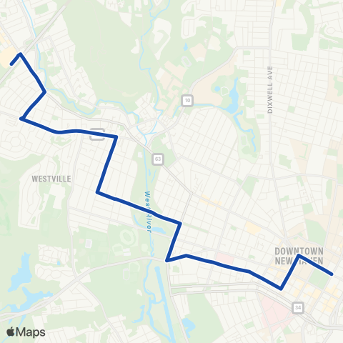 CTTransit New Haven Edgewood Avenue map