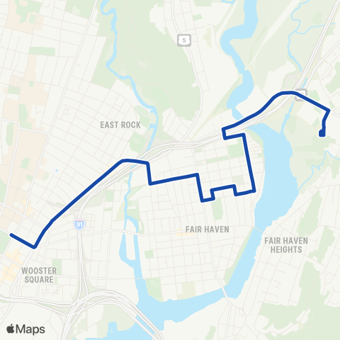 CTTransit New Haven Lombard Street map