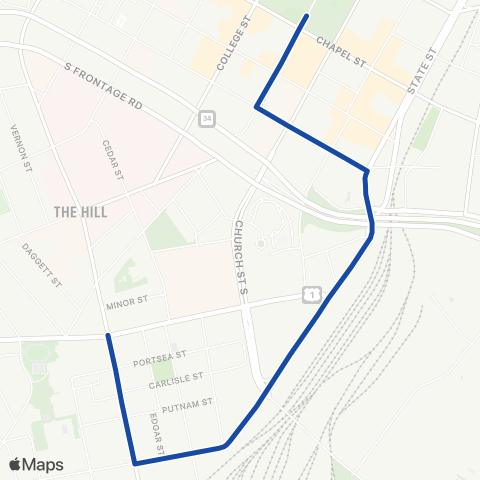 CTTransit New Haven Union Avenue map