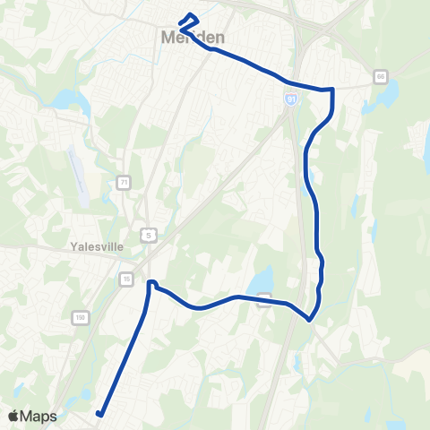 CTTransit New Haven Meriden / Wallingford map