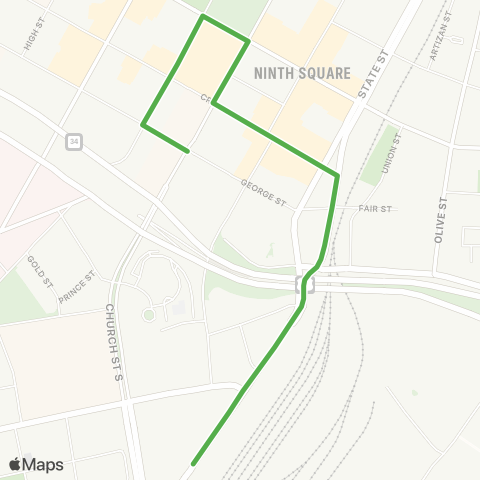 CTTransit New Haven Union Station Shuttle map