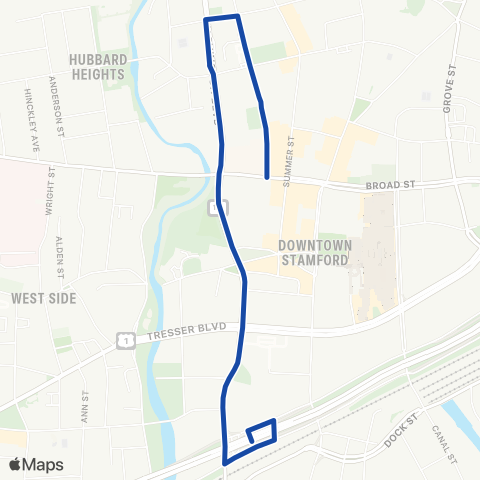 CTTransit Stamford UCONN Stamford map