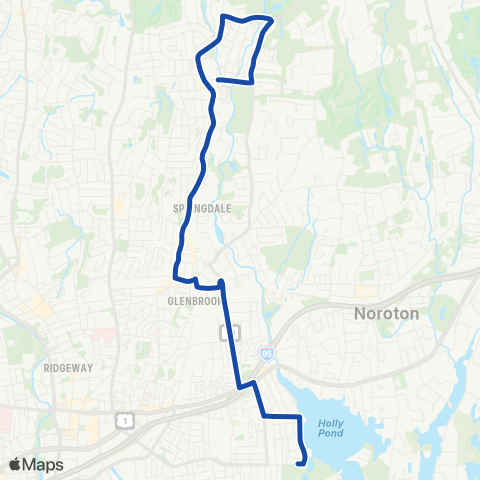 CTTransit Stamford Springdale / Cove map