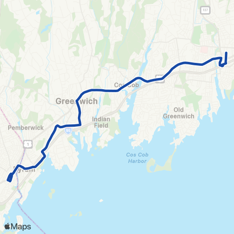 CTTransit Stamford Port Chester map