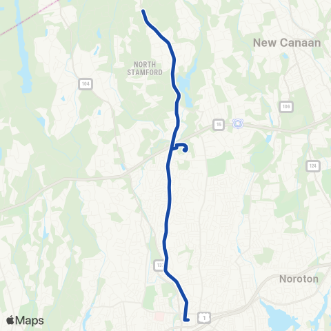 CTTransit Stamford High Ridge Rd map